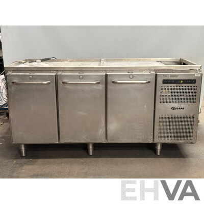 Gram Stainless Steel 3 Door Underbench Fridge