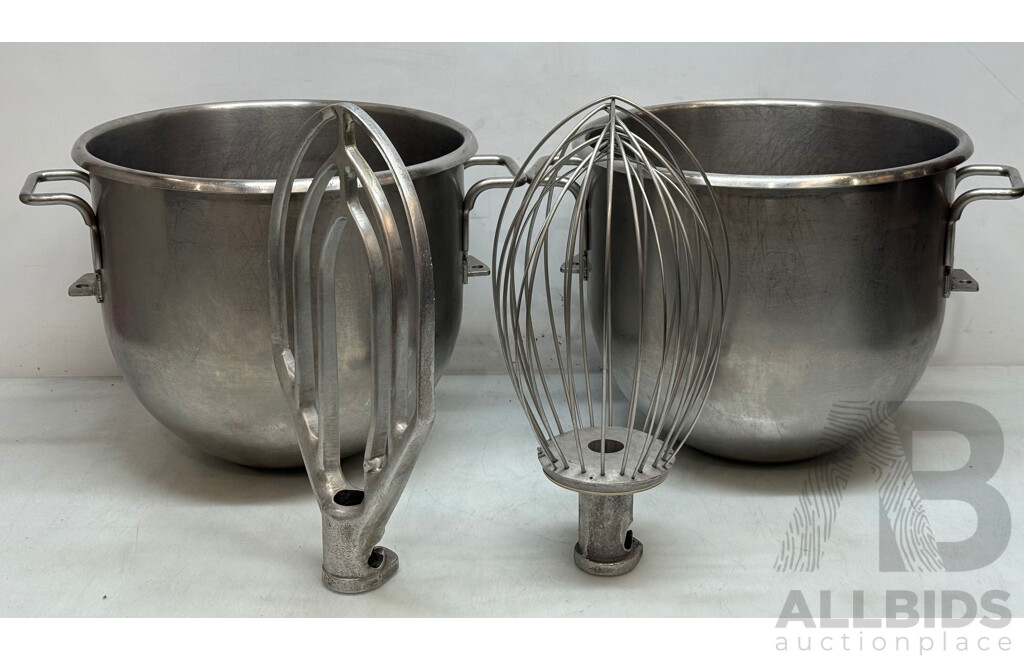 Hobart Stainless Steel Mixing Bowls and Attachments