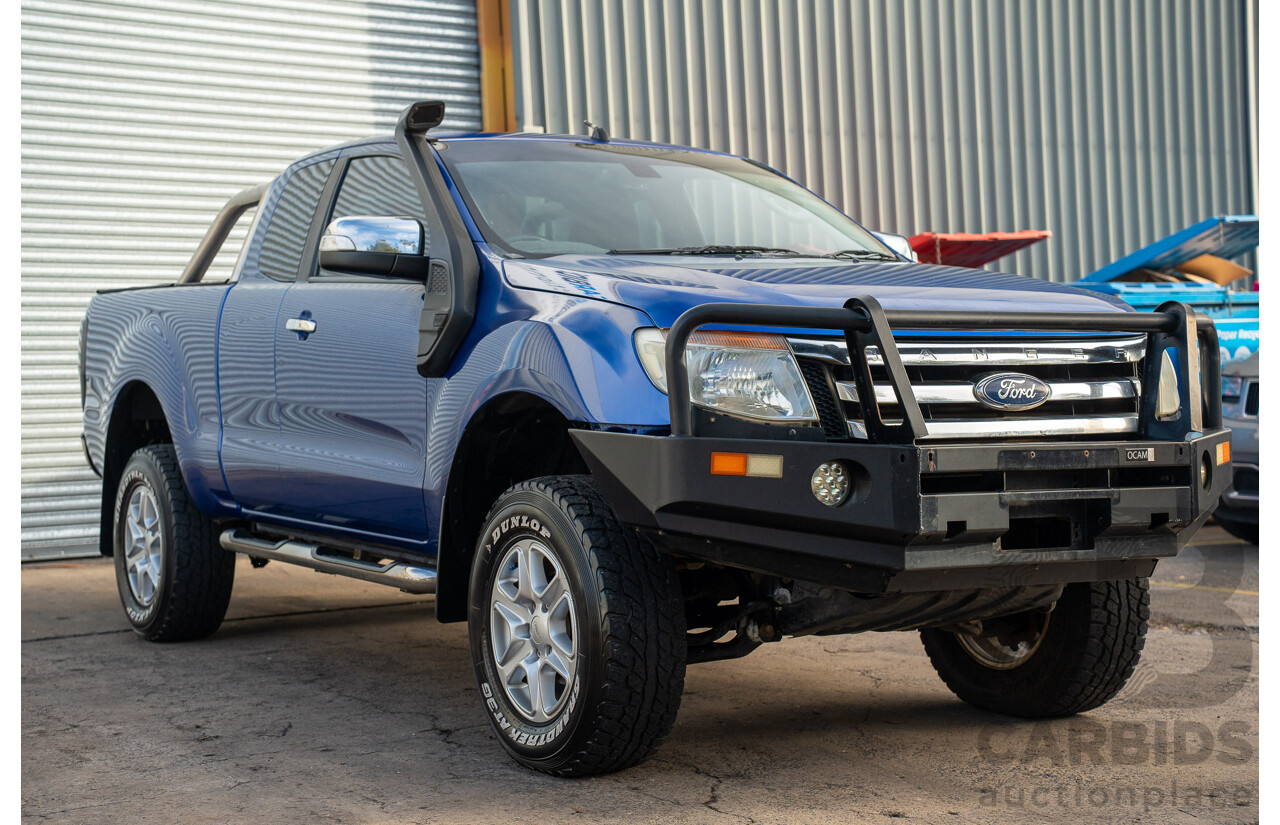 3/2015 Ford Ranger XLT 3.2 (4x4) PX Super Cab Utility Aurora Blue Turbo Diesel 3.2L