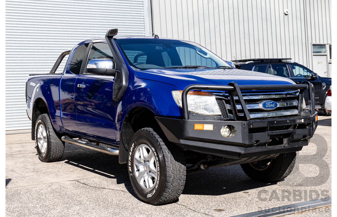 3/2015 Ford Ranger XLT 3.2 (4x4) PX Super Cab Utility Aurora Blue Turbo Diesel 3.2L