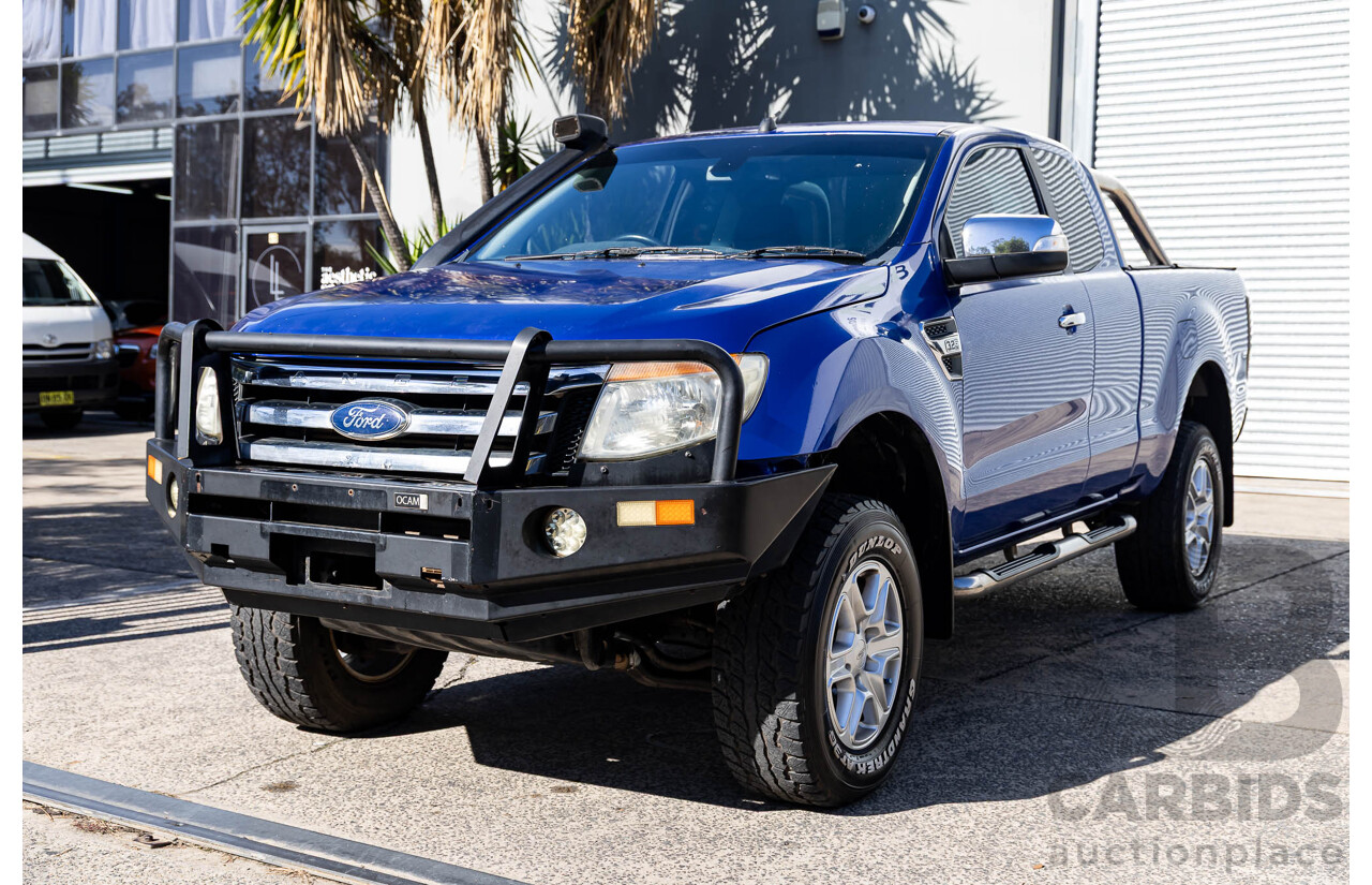 3/2015 Ford Ranger XLT 3.2 (4x4) PX Super Cab Utility Aurora Blue Turbo Diesel 3.2L
