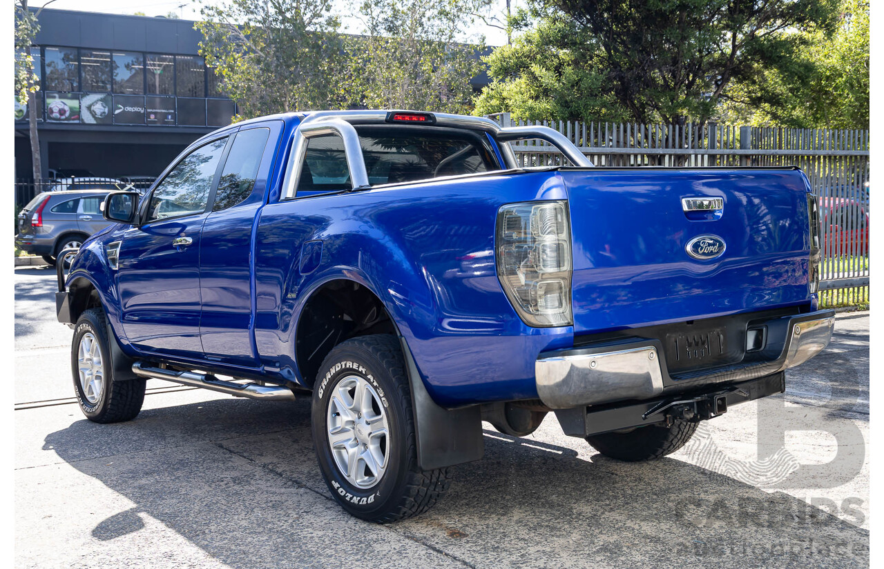 3/2015 Ford Ranger XLT 3.2 (4x4) PX Super Cab Utility Aurora Blue Turbo Diesel 3.2L