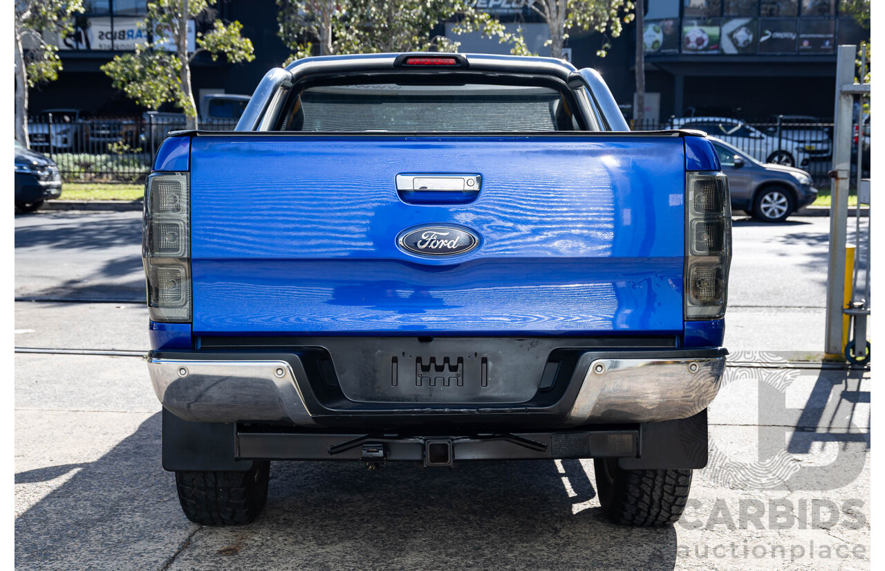 3/2015 Ford Ranger XLT 3.2 (4x4) PX Super Cab Utility Aurora Blue Turbo Diesel 3.2L