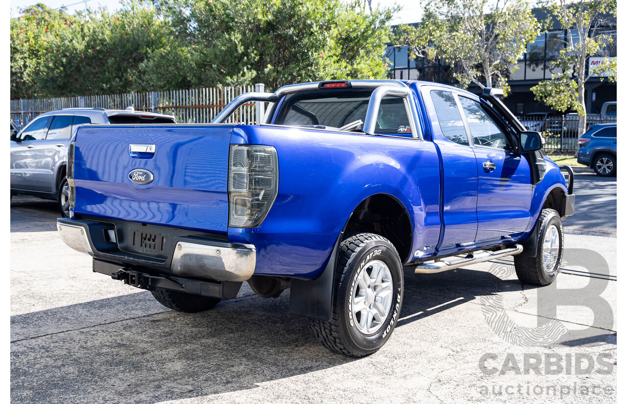 3/2015 Ford Ranger XLT 3.2 (4x4) PX Super Cab Utility Aurora Blue Turbo Diesel 3.2L