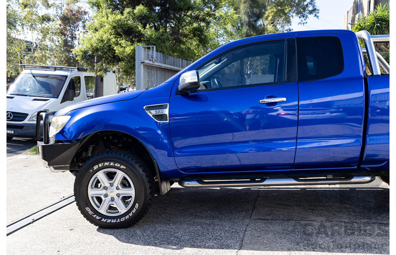 3/2015 Ford Ranger XLT 3.2 (4x4) PX Super Cab Utility Aurora Blue Turbo Diesel 3.2L
