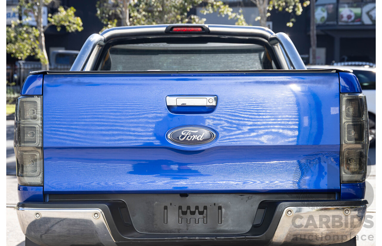 3/2015 Ford Ranger XLT 3.2 (4x4) PX Super Cab Utility Aurora Blue Turbo Diesel 3.2L