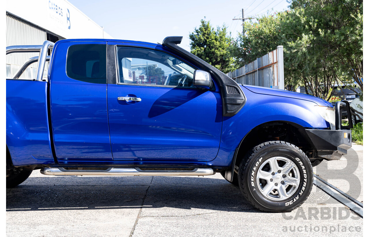 3/2015 Ford Ranger XLT 3.2 (4x4) PX Super Cab Utility Aurora Blue Turbo Diesel 3.2L