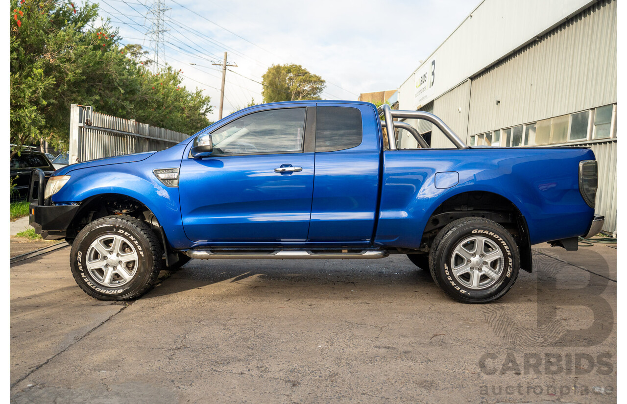 3/2015 Ford Ranger XLT 3.2 (4x4) PX Super Cab Utility Aurora Blue Turbo Diesel 3.2L