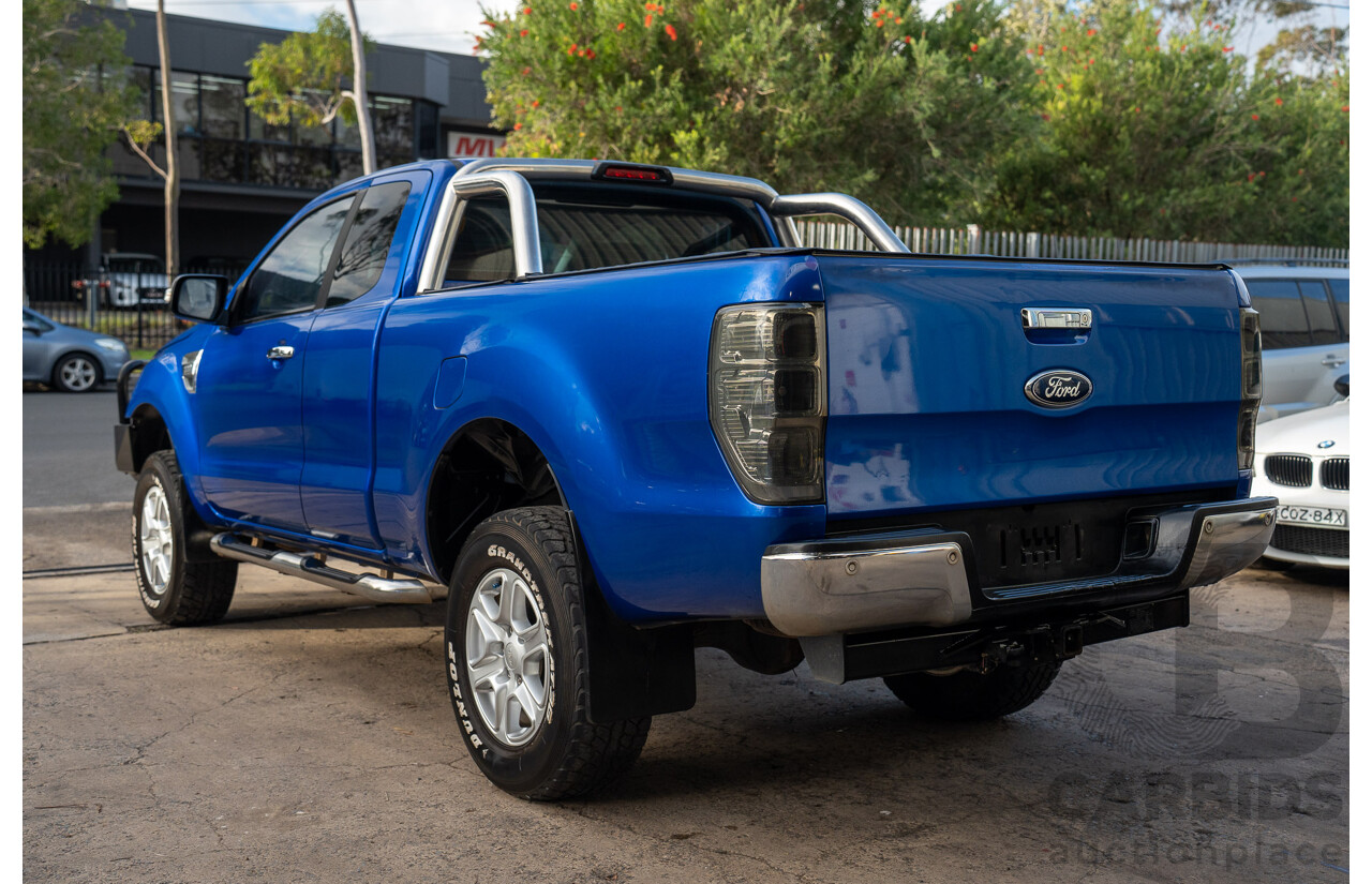 3/2015 Ford Ranger XLT 3.2 (4x4) PX Super Cab Utility Aurora Blue Turbo Diesel 3.2L