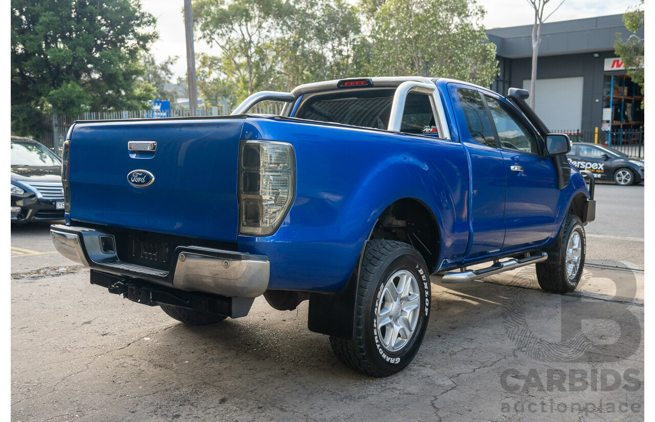 3/2015 Ford Ranger XLT 3.2 (4x4) PX Super Cab Utility Aurora Blue Turbo Diesel 3.2L