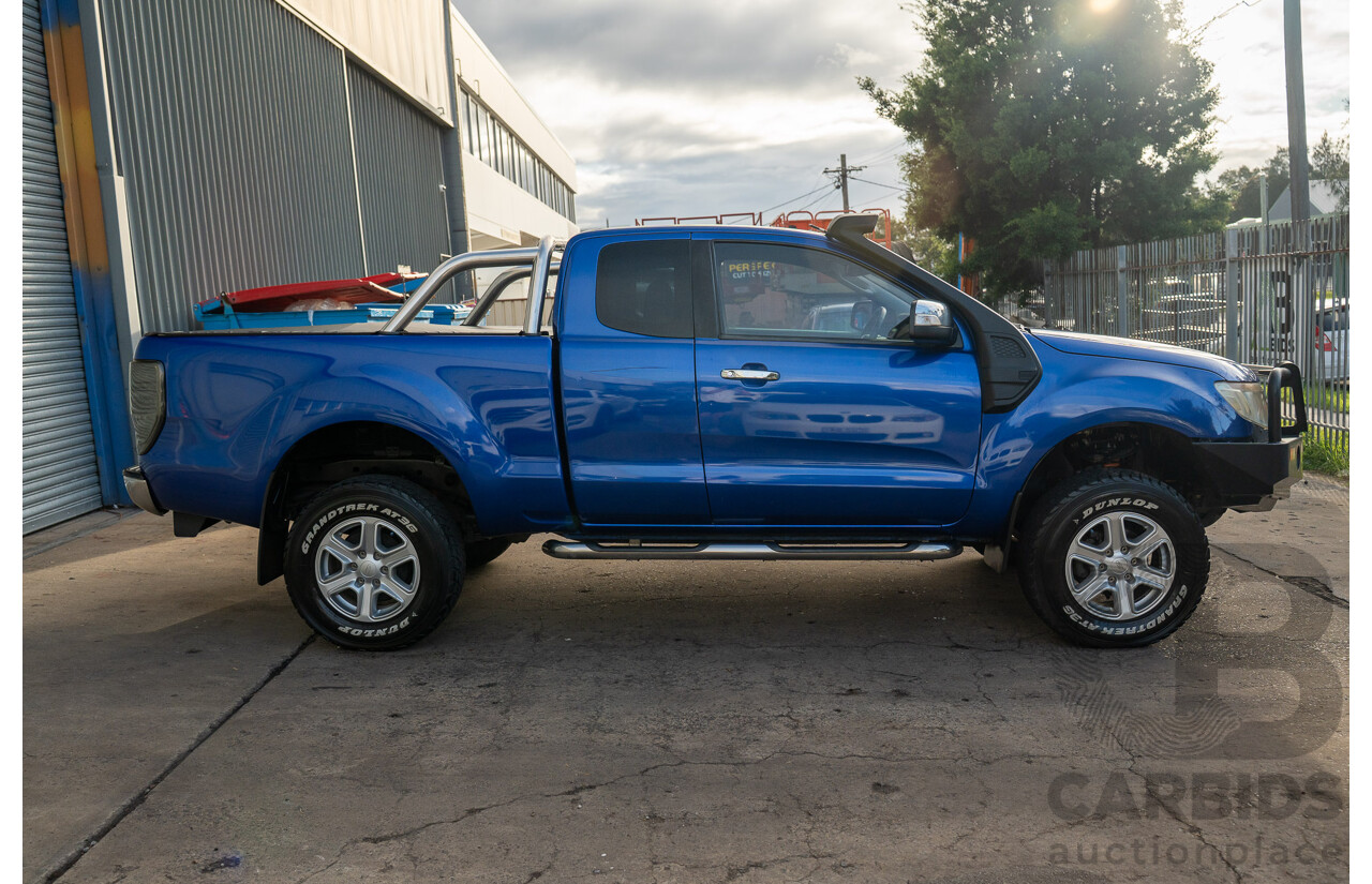 3/2015 Ford Ranger XLT 3.2 (4x4) PX Super Cab Utility Aurora Blue Turbo Diesel 3.2L