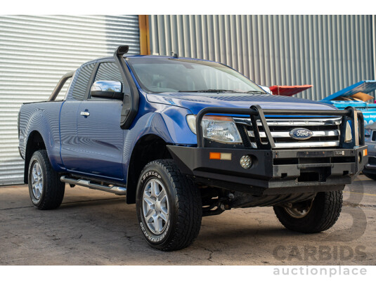 3/2015 Ford Ranger XLT 3.2 (4x4) PX Super Cab Utility Aurora Blue Turbo Diesel 3.2L