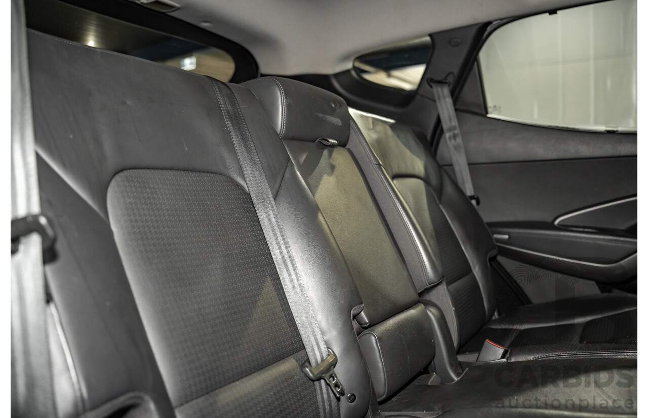 7/2013 Hyundai Santa Fe Elite CRDi (4x4) DM 4d Wagon Glacier Blue Metallic Turbo Diesel 2.2L - 7 Seater