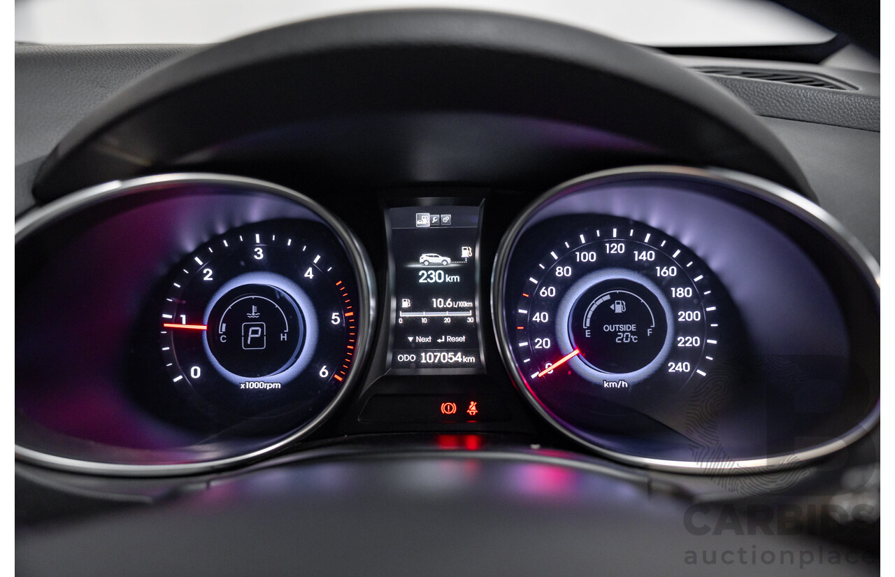 7/2013 Hyundai Santa Fe Elite CRDi (4x4) DM 4d Wagon Glacier Blue Metallic Turbo Diesel 2.2L - 7 Seater