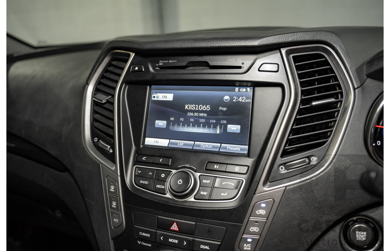 7/2013 Hyundai Santa Fe Elite CRDi (4x4) DM 4d Wagon Glacier Blue Metallic Turbo Diesel 2.2L - 7 Seater