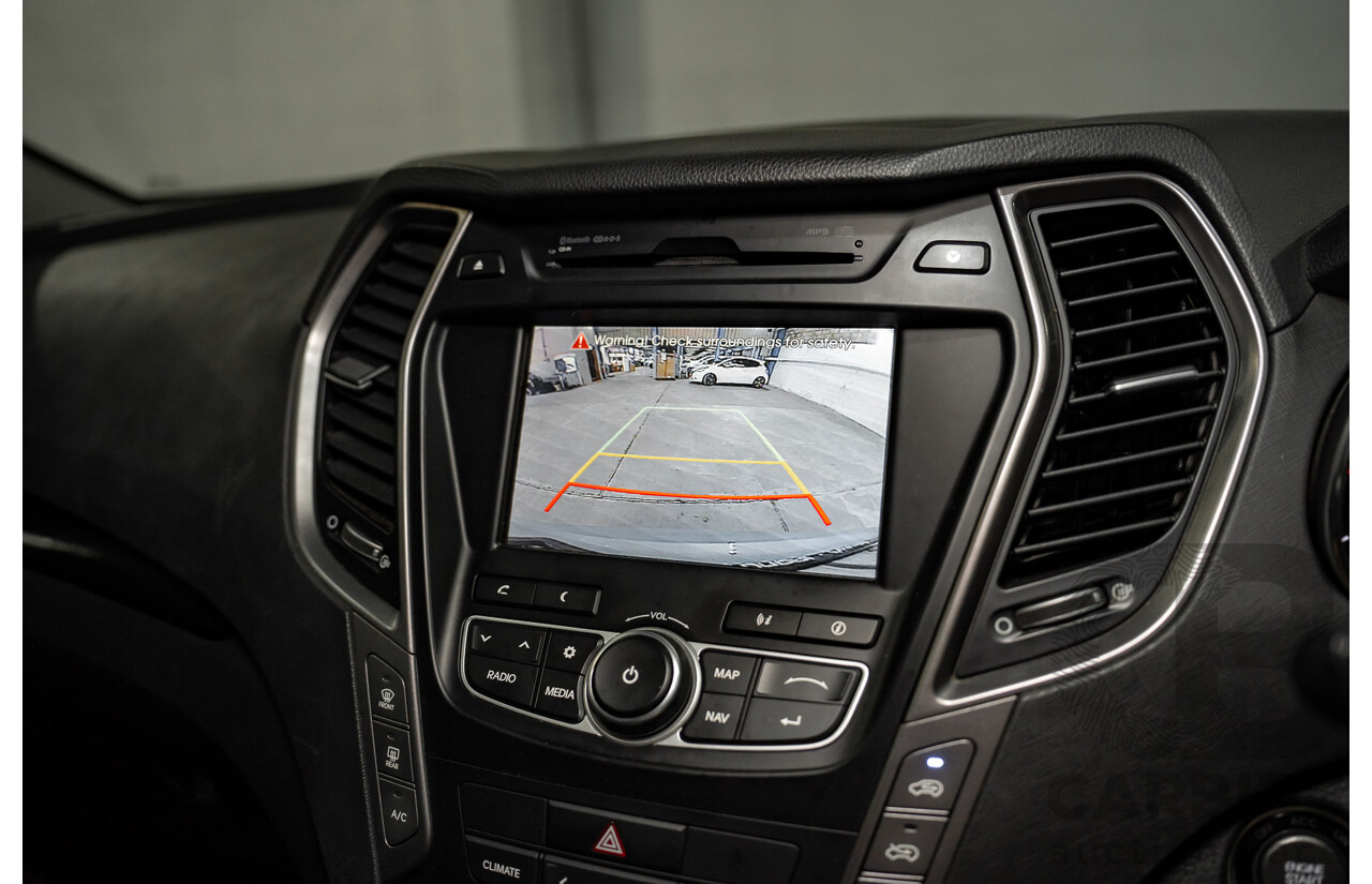 7/2013 Hyundai Santa Fe Elite CRDi (4x4) DM 4d Wagon Glacier Blue Metallic Turbo Diesel 2.2L - 7 Seater