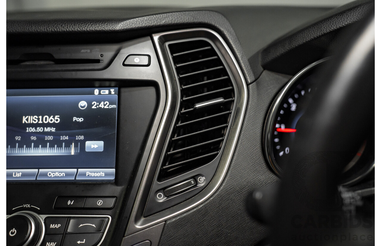 7/2013 Hyundai Santa Fe Elite CRDi (4x4) DM 4d Wagon Glacier Blue Metallic Turbo Diesel 2.2L - 7 Seater