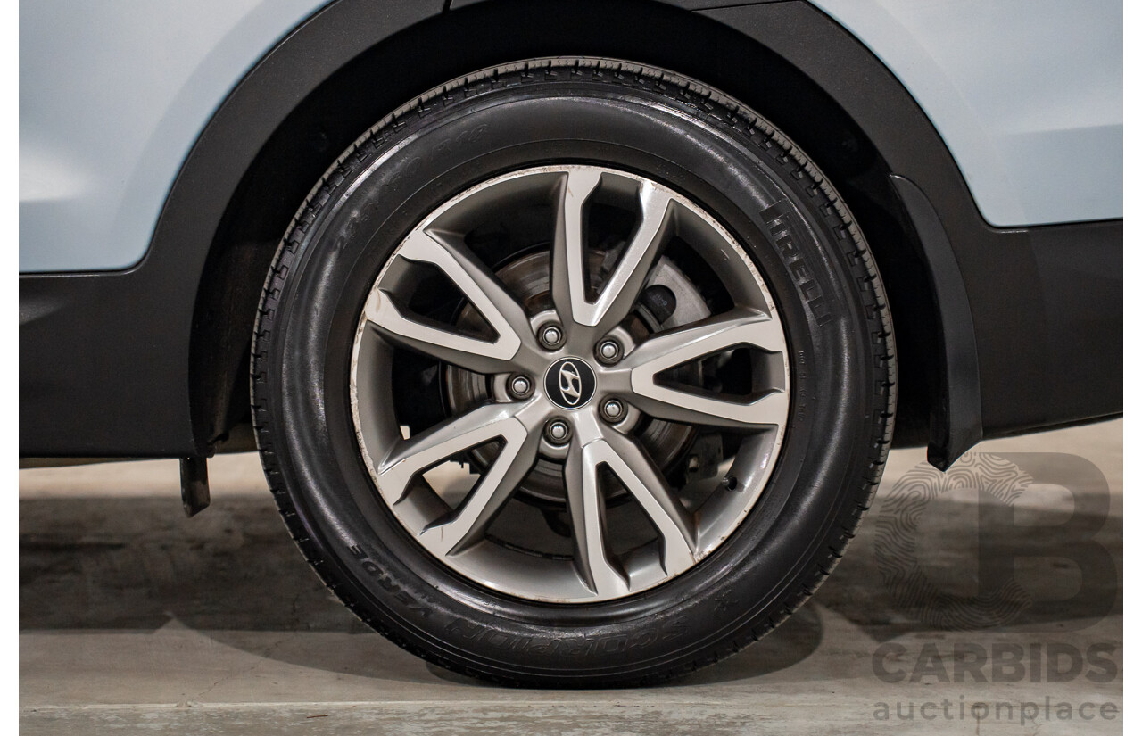 7/2013 Hyundai Santa Fe Elite CRDi (4x4) DM 4d Wagon Glacier Blue Metallic Turbo Diesel 2.2L - 7 Seater