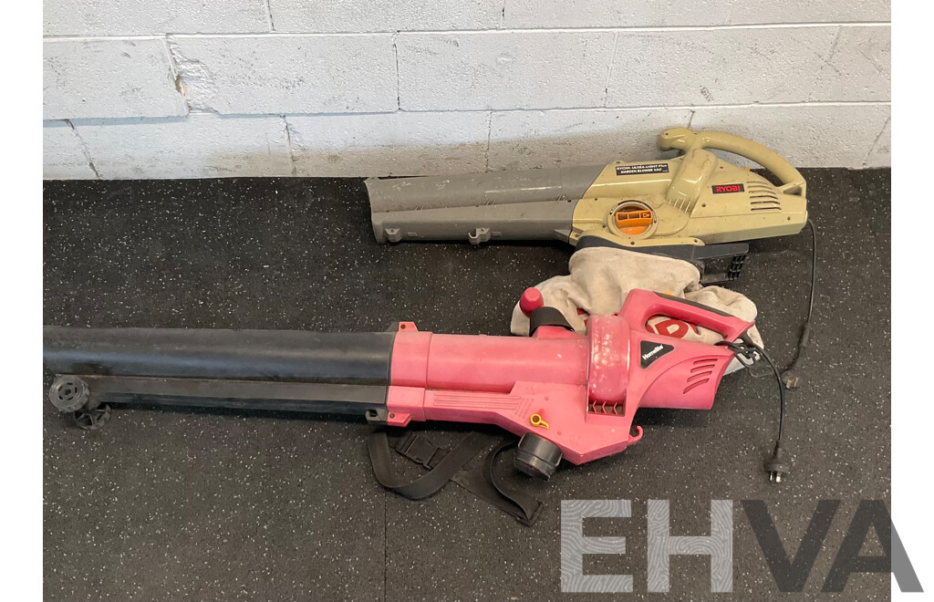 RYOBI Ultra-Light Plus Garden Blower Vaccum & HOMELITE Electric Blower Vacuum