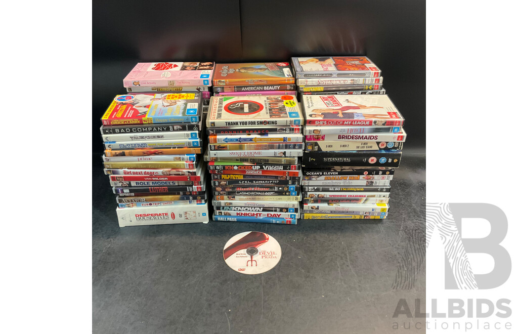Bulk Lot of DVDs Including Scrubs, Lord of the Rings, Modern Family and More