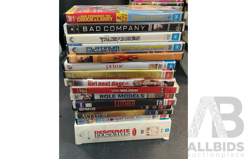 Bulk Lot of DVDs Including Scrubs, Lord of the Rings, Modern Family and More