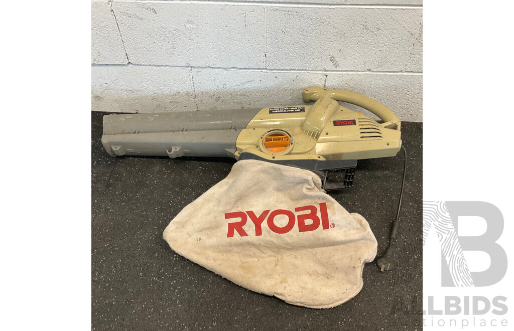 RYOBI Ultra-Light Plus Garden Blower Vaccum & HOMELITE Electric Blower Vacuum