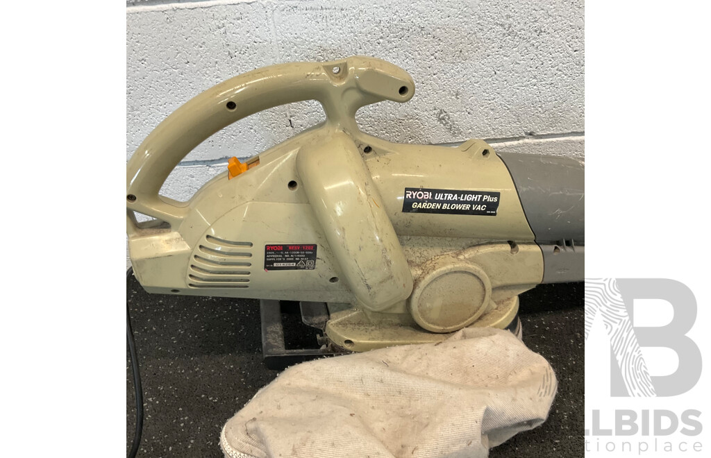 RYOBI Ultra-Light Plus Garden Blower Vaccum & HOMELITE Electric Blower Vacuum