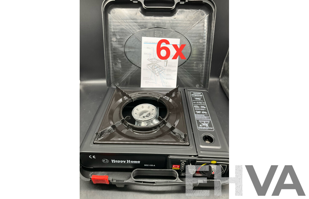 HAPPY HOME Multi Purpose Outdoor Cassette Gas Stove - Lot of 6