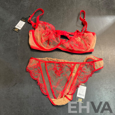DITA VON TEESE Femmoiselle Bra (32DD) & G-String (UK 10) & Bras N Things Bra ( US 8) - Lot of 3