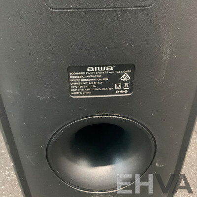 AIWA AWTK-226B Party Speaker & LIQUID EARS Wireless Headphones