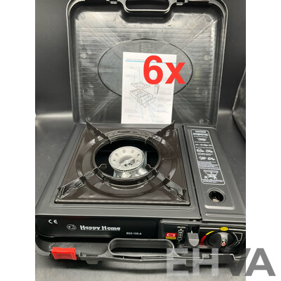 HAPPY HOME Multi Purpose Outdoor Cassette Gas Stove - Lot of 6