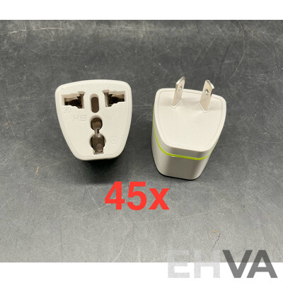 US UK EU Universal to AU Australia AC Power Adapter Plug Travel Converter - Lot of 45