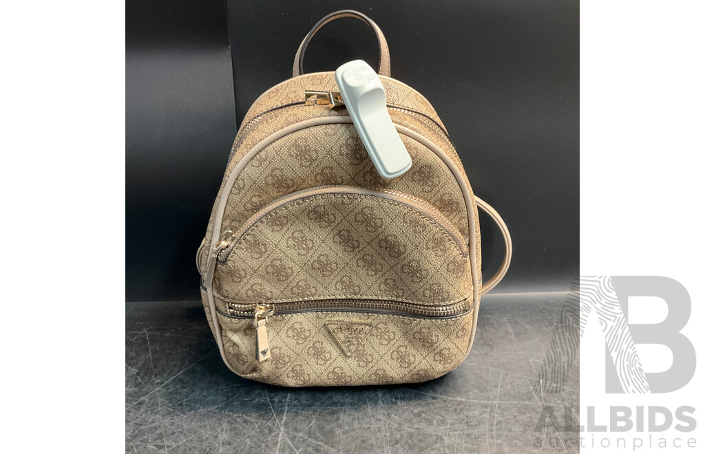 GUESS Manhattan Latte Backpack & Chai Brown Crossbody Bag - Lot of 2