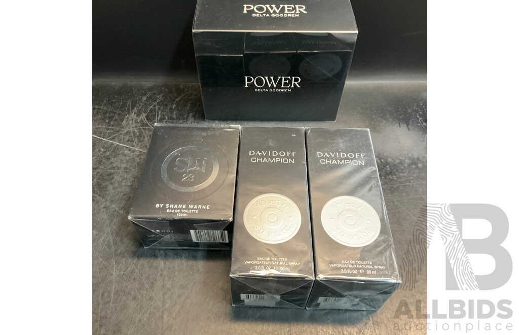 DAVIDOFF, SHANE WARNE, POWER EauDe Toilette - Lot of 4