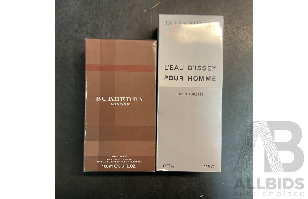 BURBERRY & ISSEY MIYAKE Eau De Toilette - Lot of 2