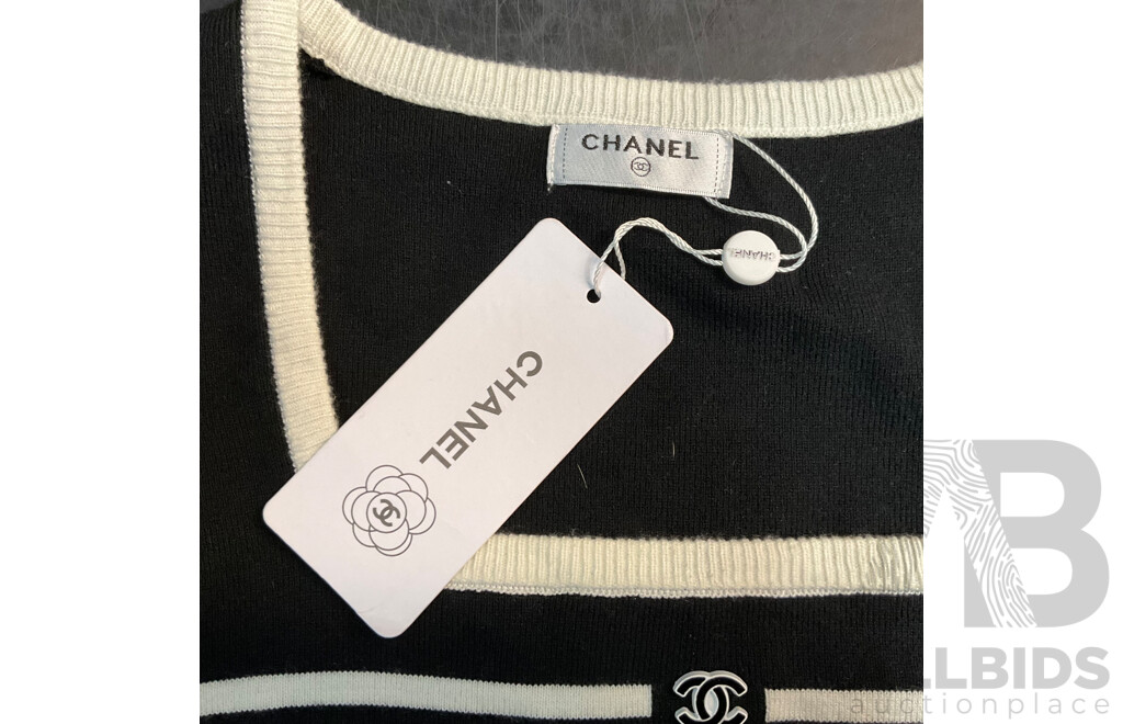 Black Tank Top Sleeveless Branded Chanel - Lot of 2