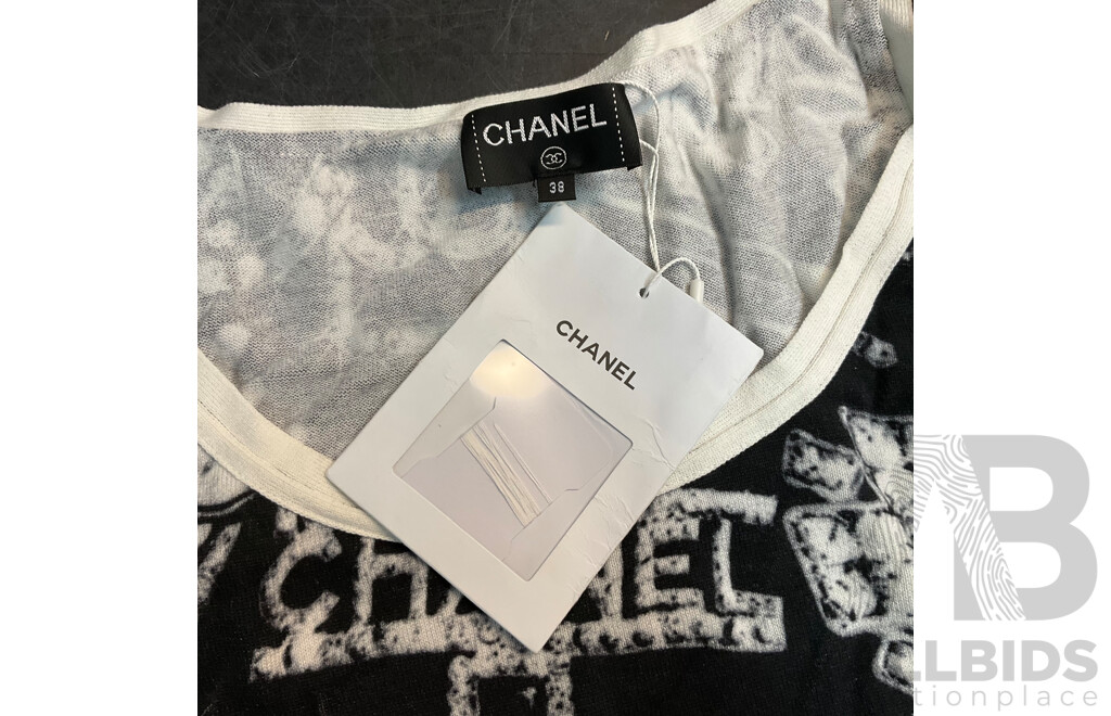 Black Tank Top Sleeveless Branded Chanel - Lot of 2