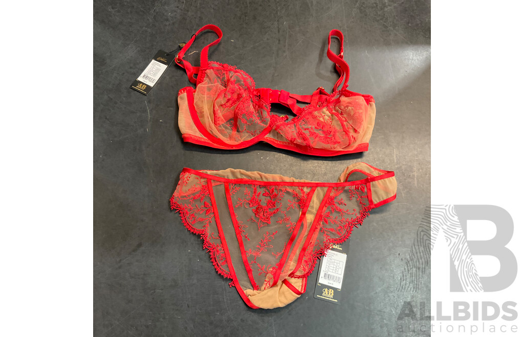DITA VON TEESE Femmoiselle Bra (32DD) & G-String (UK 10) & Bras N Things Bra ( US 8) - Lot of 3