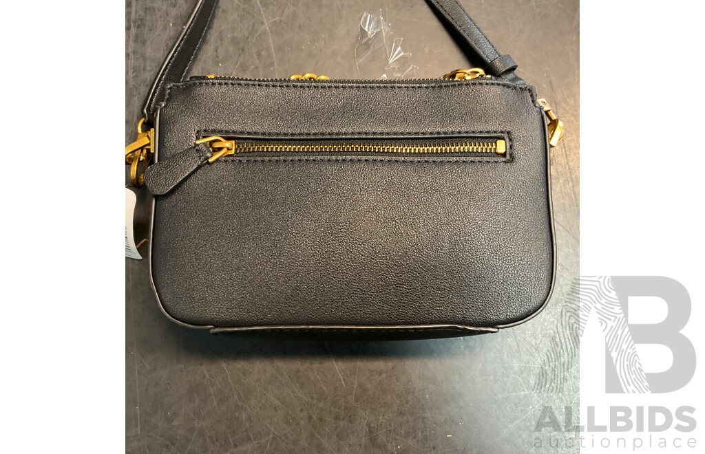 GUESS Fynna Mini Black/Mochal Logo Crossbody Bag