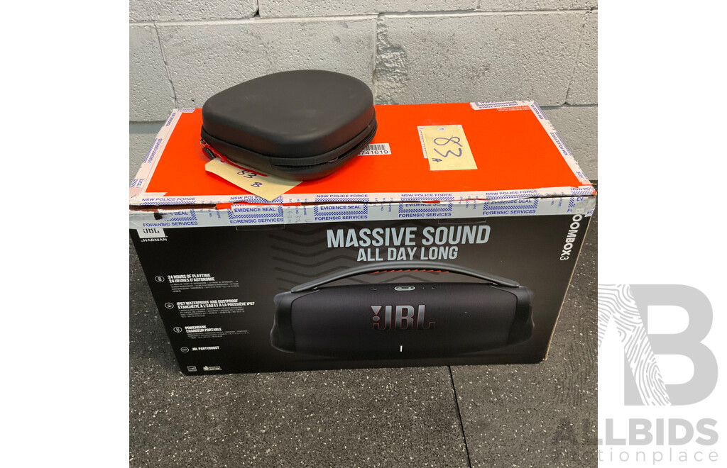 JBL BOOMBOX3 Speaker & BAUHN Headphones