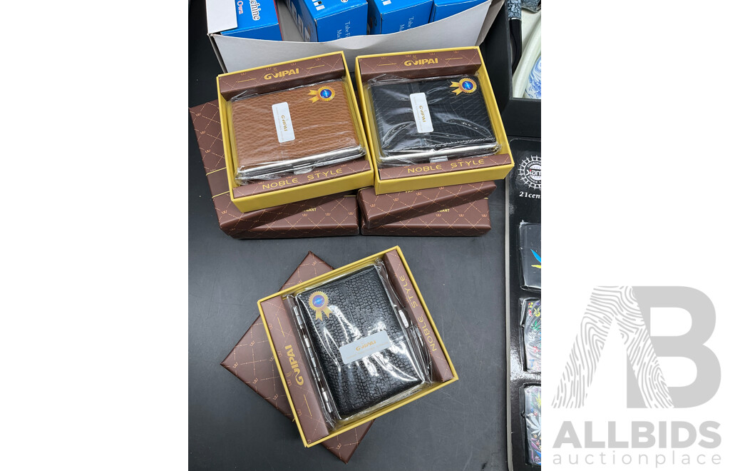 Tube Filling Machine (x5), GUPAI Cigarette Metal Case (x5), Lighters (x12) and FENG SHUN Bent Pipes (x 6) - Lot of 28
