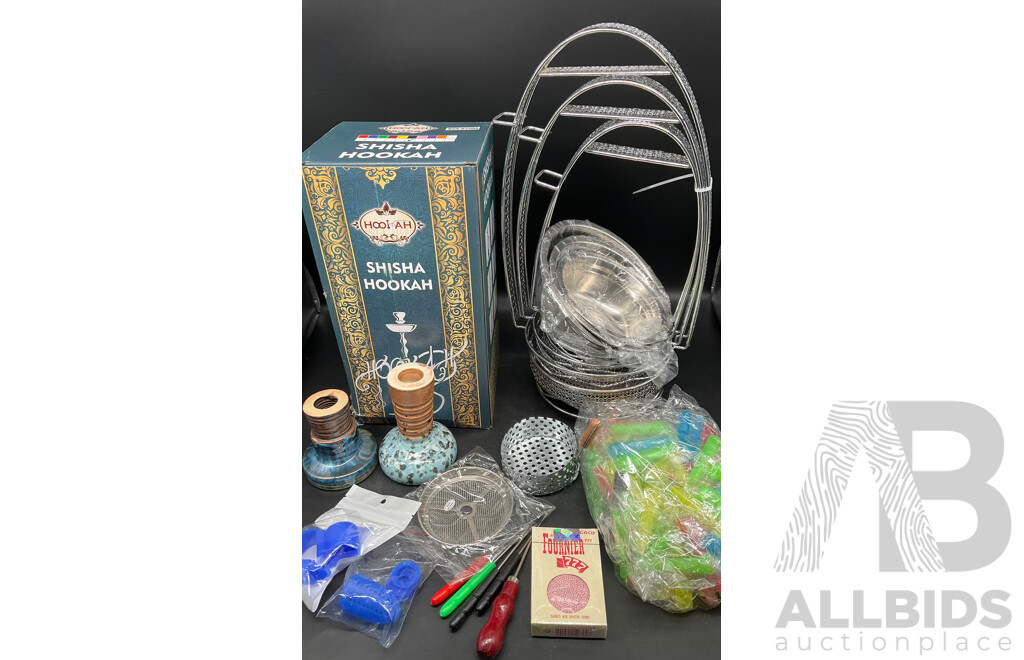 HOOKAH Small Black Glass Shisha Hookah  with Accessories
