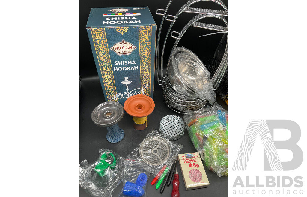HOOKAH Small Black Glass Shisha Hookah  with Accessories