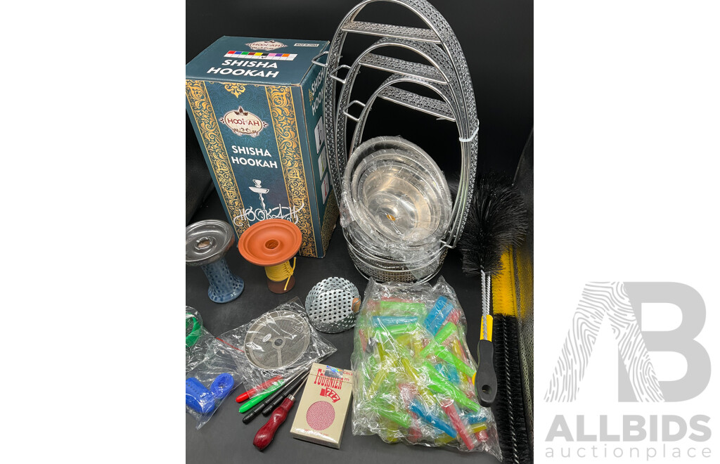 HOOKAH Small Black Glass Shisha Hookah  with Accessories