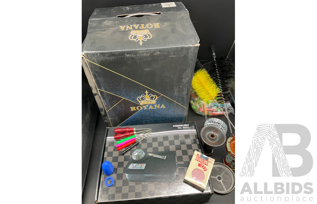 ROTANA Yellow Glass Shisha Hookah  with Accessories