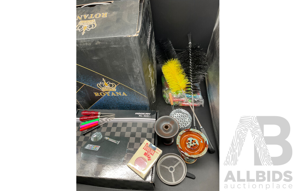 ROTANA Yellow Glass Shisha Hookah  with Accessories