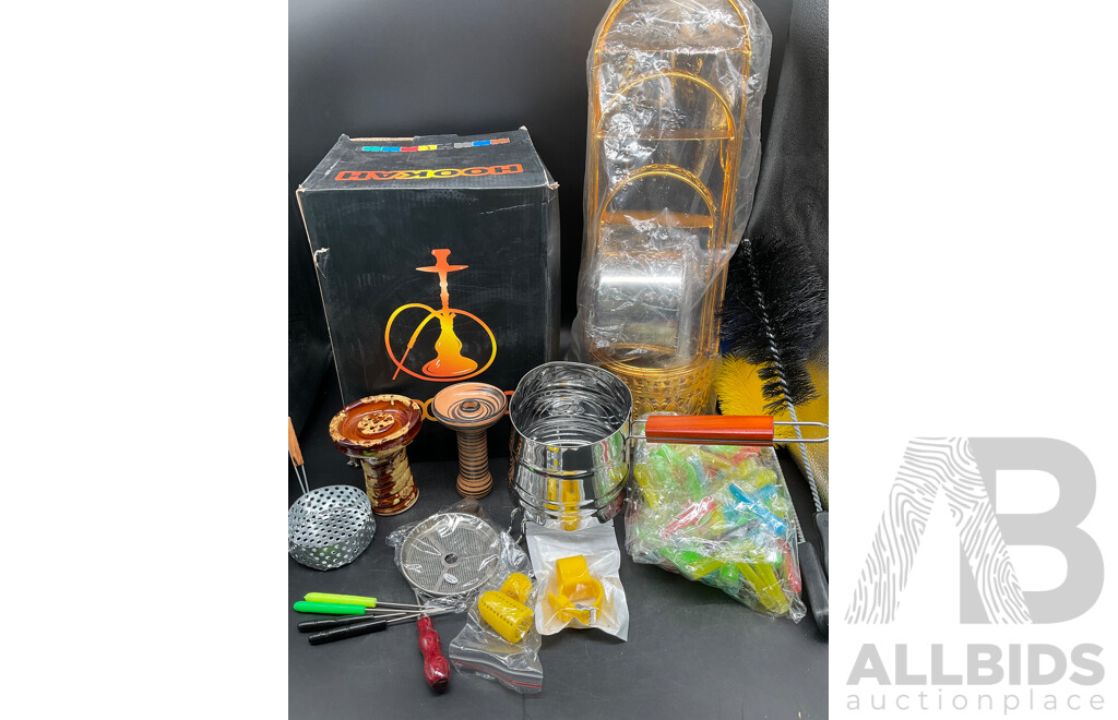HOOKAH Yellow Glass Shisha Hookah  with Accessories