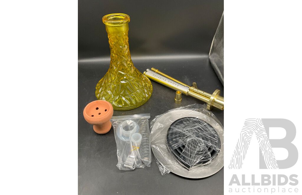HOOKAH Yellow Glass Shisha Hookah  with Accessories