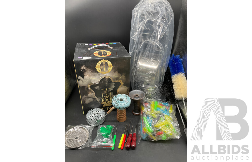 Mr. Tom Purple Glass Shisha Hookah  with Accessories