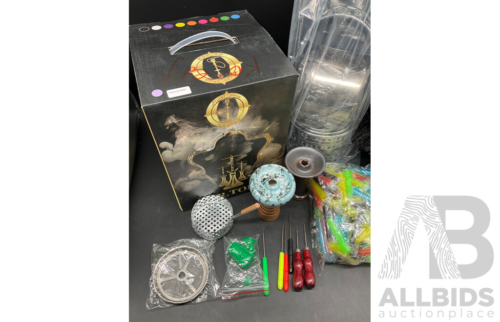 Mr. Tom Purple Glass Shisha Hookah  with Accessories